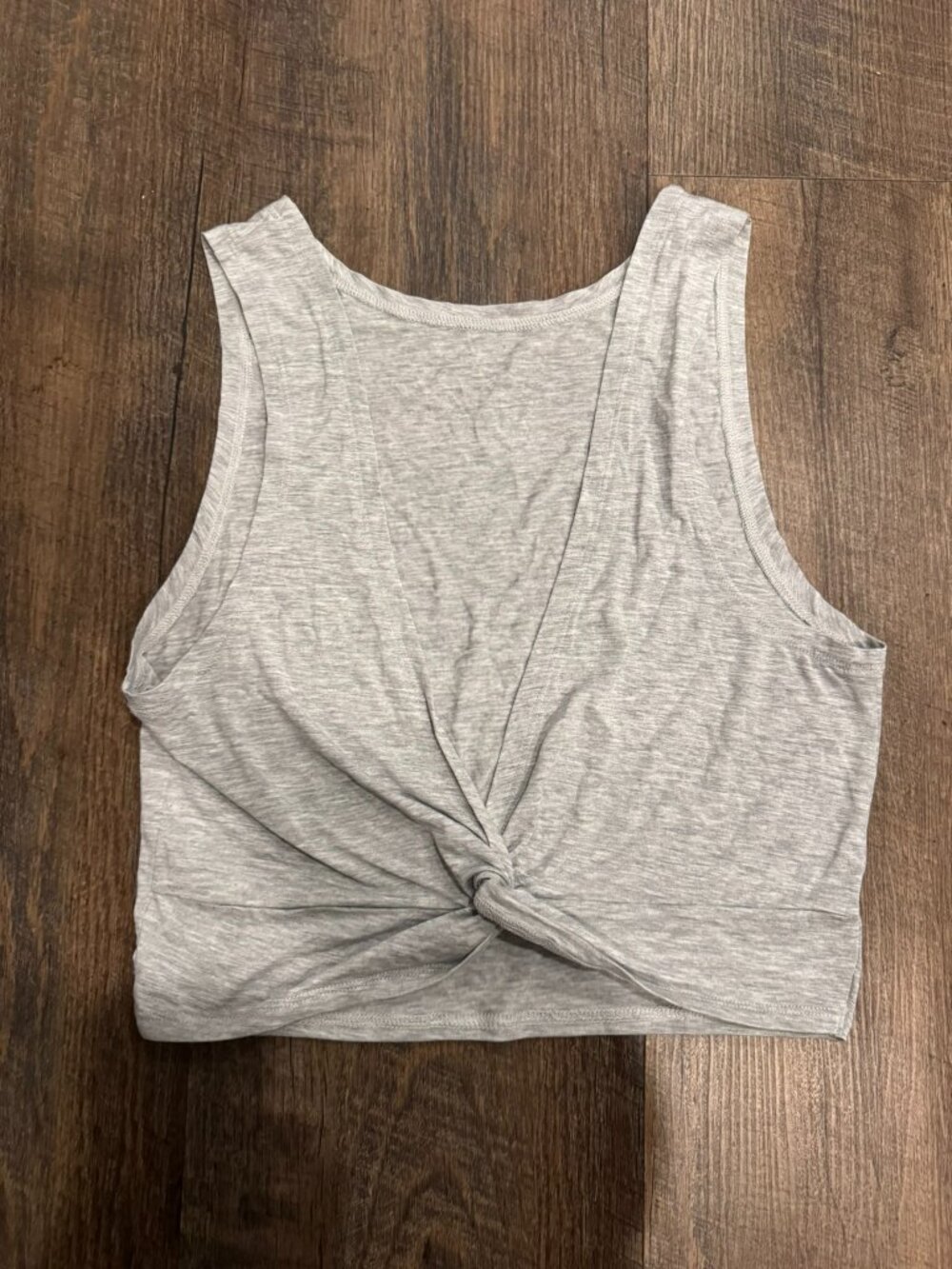 OFFLINE By Aerie Light Gray Twist Back Tank Top - Women's Small